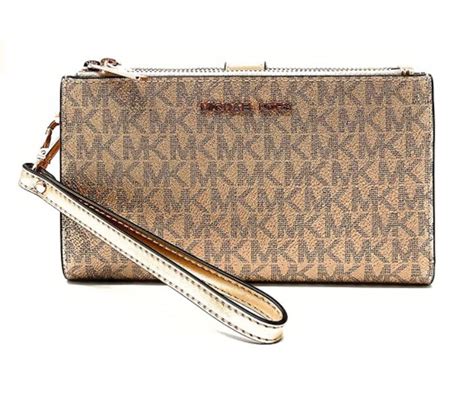 jet set large wristlet michael kors|mk double zip wristlet.